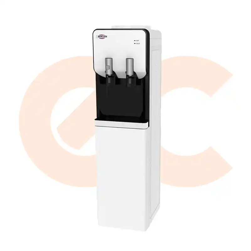 Best-Selling مبرد مياه بارد و ساخن بيرجن، ابيض / سلفر - BY520 | Available Now at EHAB Center Home Appliances