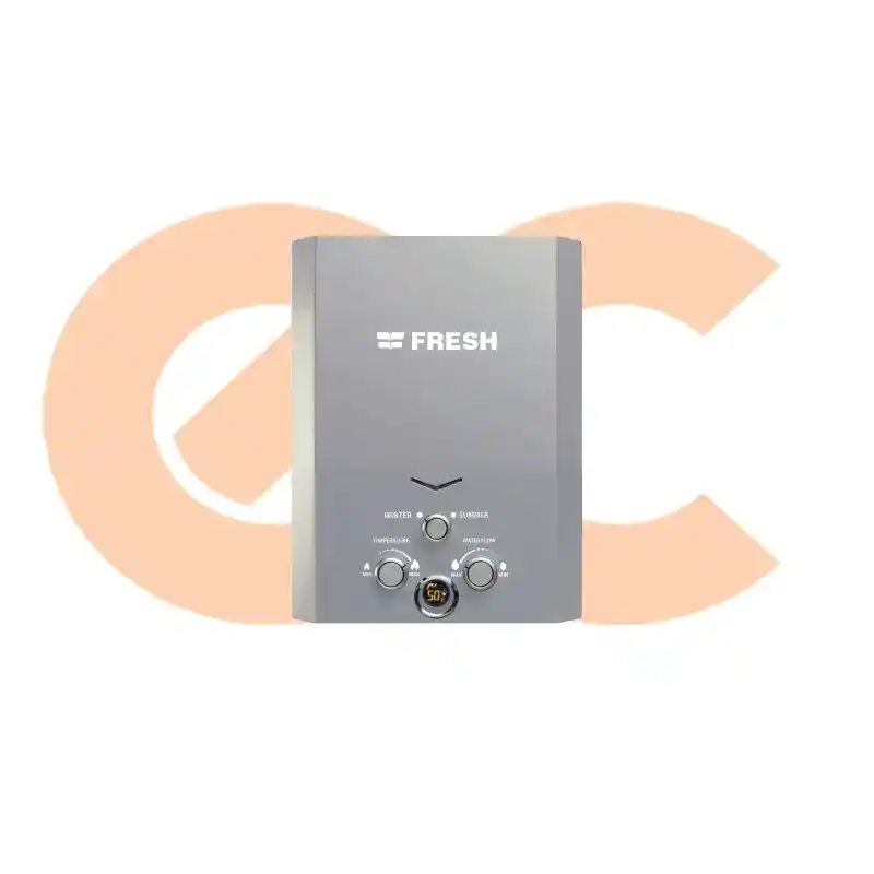 Best-Selling سخان فريش غاز 6 لتر ديجيتال ادابتر سيلفر Silver F with Adapter 500021712 | Available Now at EHAB Center Home Appliances