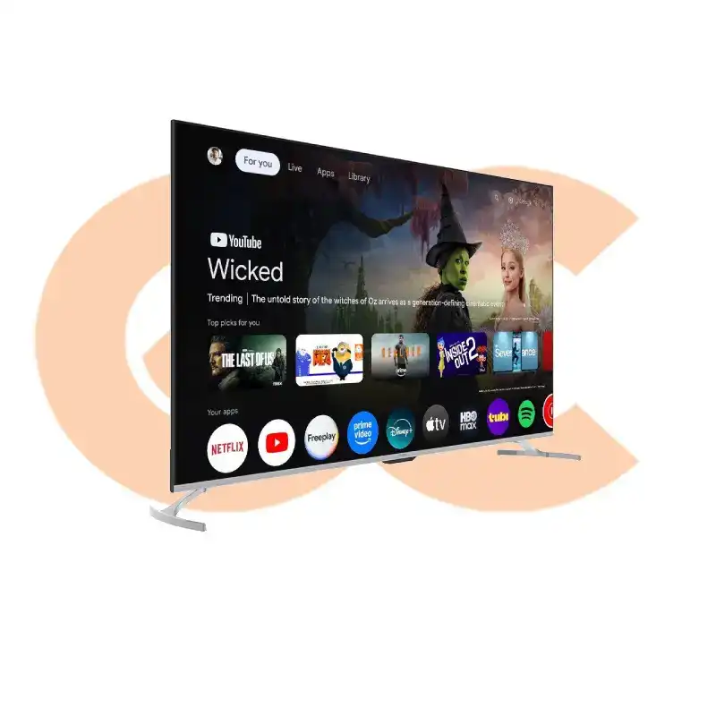 Best-Selling تلفزيون تورنيدو 65 بوصة 4K سمارت QLED بدون إطار مع ريسيفر داخلي – موديل 65QA3400E | Available Now at EHAB Center Home Appliances