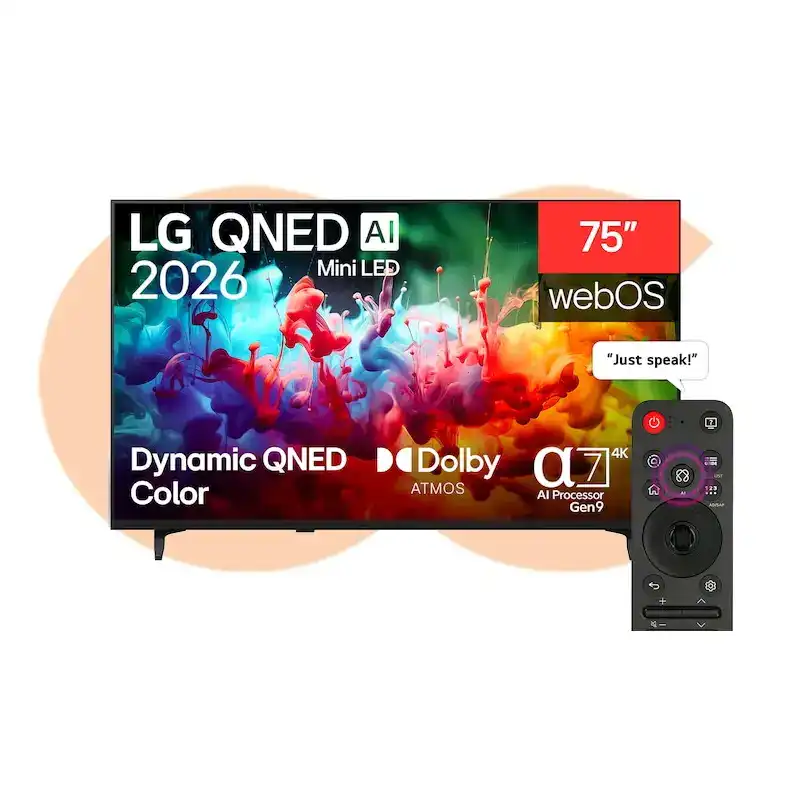 Best-Selling شاشة إل جي QNED AI QNED70 Mini LED 4K سمارت، 75 بوصة – موديل 75QNED70B6T | Available Now at EHAB Center Home Appliances