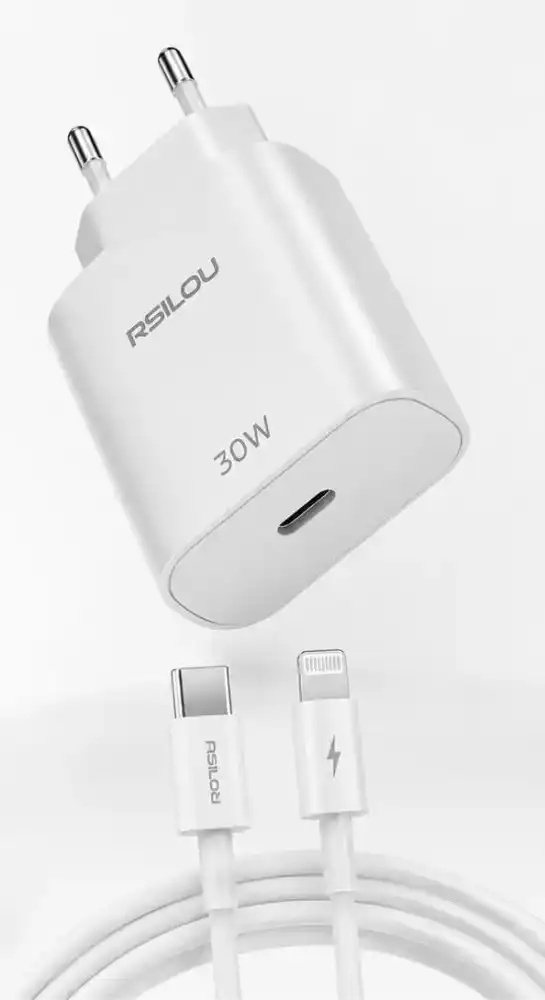 CHARGER RSILOU TYPE-C LIGHTNING 30W 100CM (R4008-003)