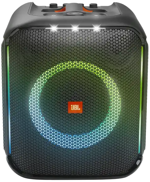 مكبر صوت jbl Party Box Encore لاسلكي محمول، بلوتوث، أضائة RGB، أسود، JBLPBENCORE1MICUK