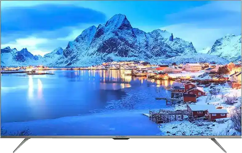 شاشة شارب 55 بوصة سمارت 4K UHD LED بدون فريم 4T-C55DL6EX - رسيفر داخلي