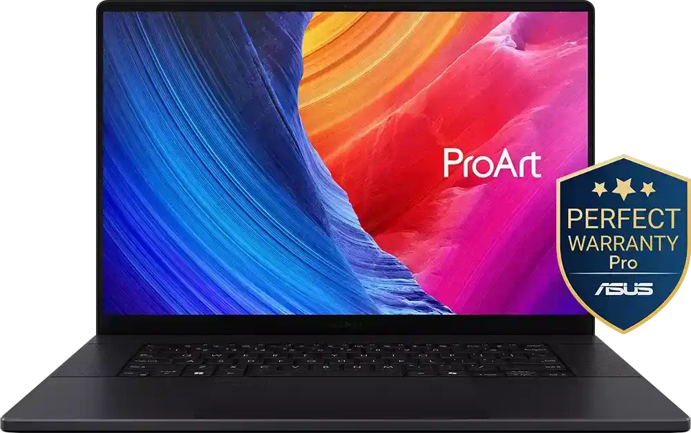لابتوب اسوس برو ارت P16 H7606WP-RJ192WS معالج AMD Ryzen AI 9 HX 370 رام 64 جيجا هارد 2TB SSD كارت شاشة NVIDIA®NVIDIA® GeForce RTX™ 5070 8GB شاشة FHD 16 بوصة- Windows 11- اسود