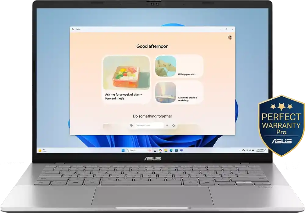 لابتوب اسوس فيفو بوك S14 S3407QA-SF067W كوالكوم سنابدراجون X رام 16 جيجا هارد 512GB SSD كارت شاشة Qualcomm® Adreno™ شاشة IPS WUXGA 14 بوصة- Windows 11 Home- فضي
