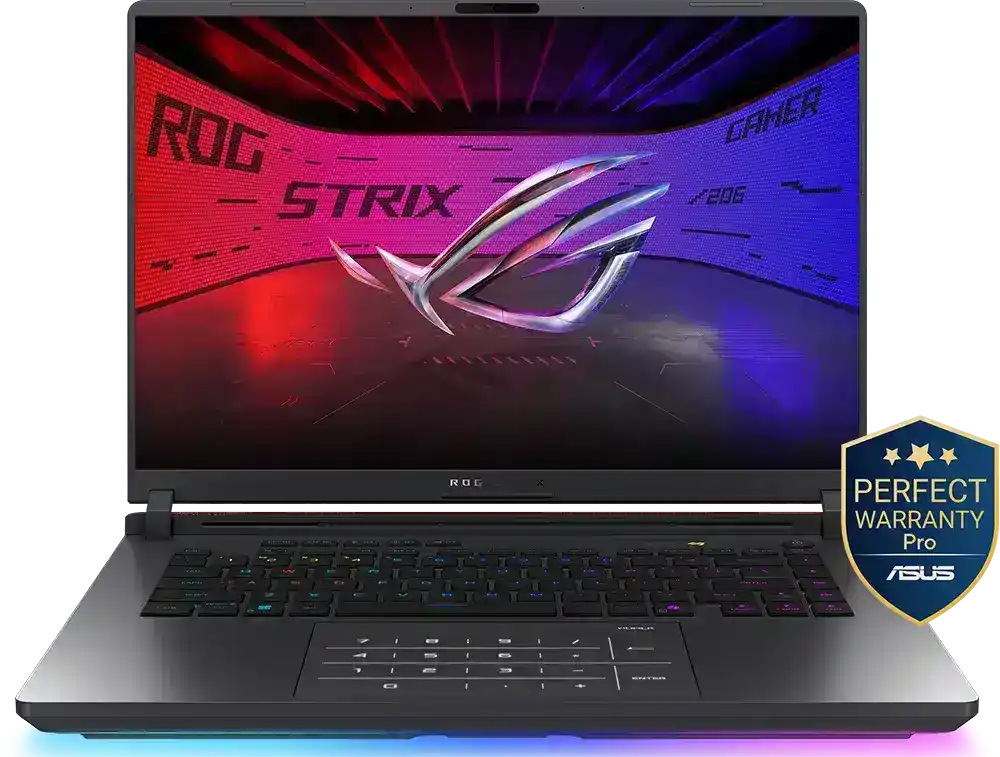 لابتوب اسوس ROG Strix G16 (2025) G615LM-RV009W انتل كور Ultra Arrow Lake 9 275HX رام 16 جيجا هارد 1TB SSD كارت شاشة NVIDIA GeForce RTX™ 5060 8GB شاشة WQXGA 16 بوصة- Windows 11- رمادي