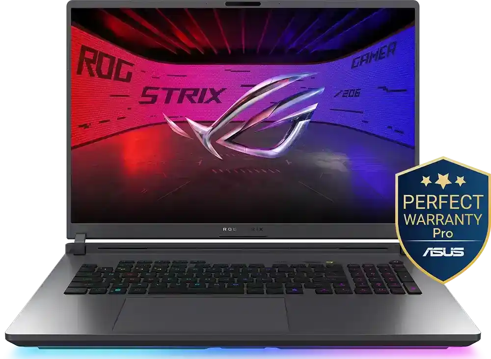 لابتوب اسوس ROG Strix G18 (2025) G815LW-S9033W انتل كورUltra 9 275HX رام 32 جيجا هارد 1TB SSD كارت شاشة NVIDIA GeForce RTX™ 5080 16GB شاشة WQXGA 18 بوصة- Windows 11- رمادي