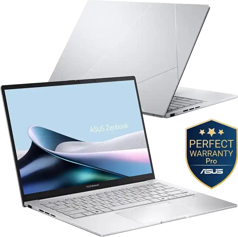 لابتوب اسوس زين بوك 14 OLED UX3405CA-PZ009W انتل كور Ultra 9-285H رام 32 جيجا هارد 1TB SSD كارت شاشة Intel Arc Graphics مدمج شاشة 14.0 بوصة OLED- ويندوز 11 هوم- فضي