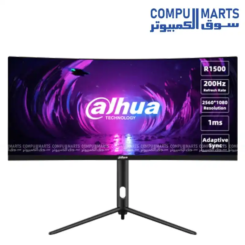 Dahua DHI-LM30-E330CA 30 Inch Curved Gaming Monitor VA WFHD 2560 × 1080 200Hz 1ms MPRT Ultrawide 21:9