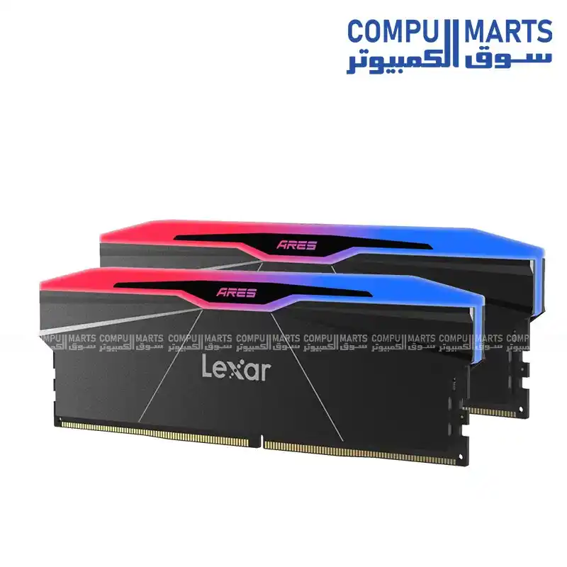 Lexar ARES RGB 2nd Gen 32GB Kit (2x16GB) DDR5 6000MT/s CL30 - Black | Intel XMP 3.0 & AMD EXPO