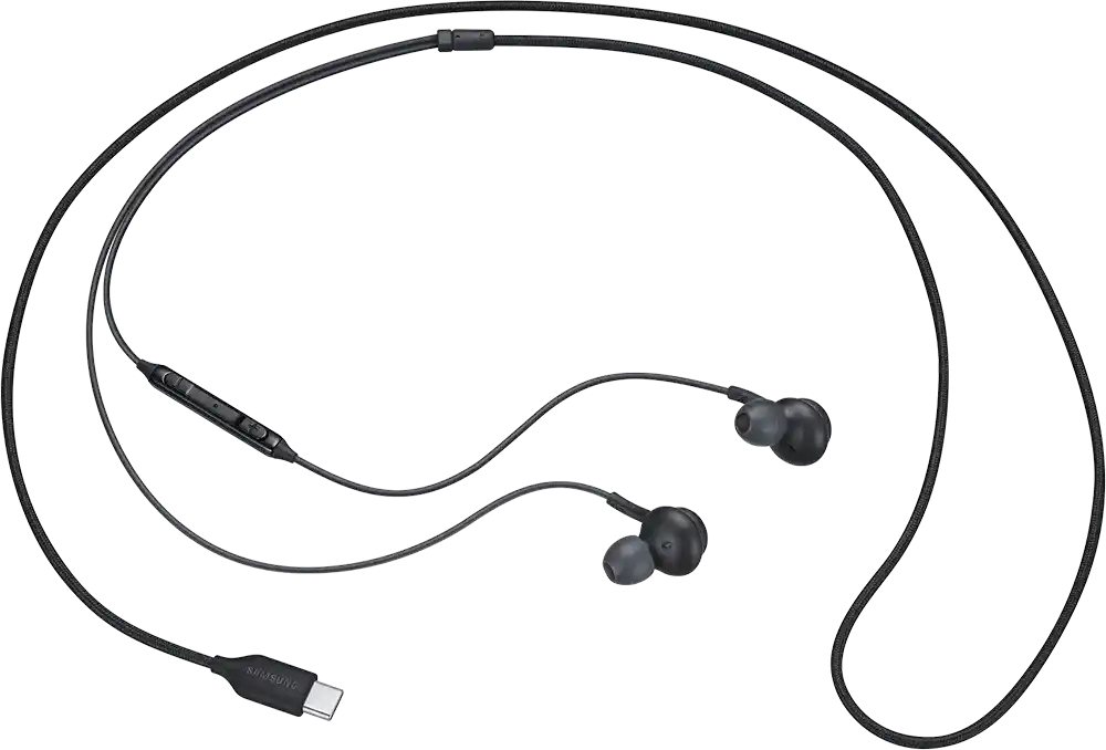 سماعه سلك سامسونج تايب C، ميكروفون، اسود، EO-IC100BBEGAE