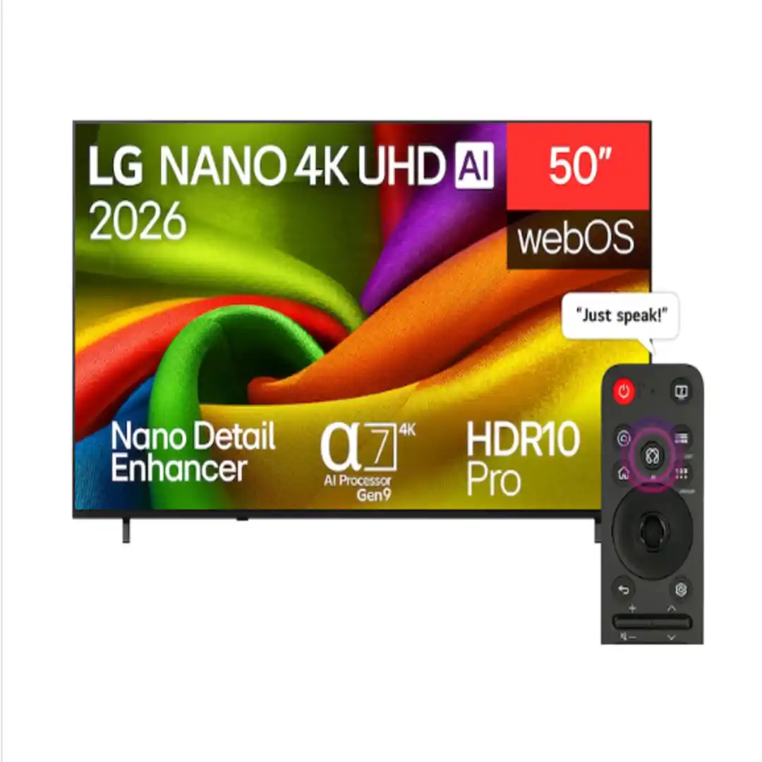 شاشه ال جى 50بوصه سمارت ريموت ماجيك 4K نانو 50NU850B6LA