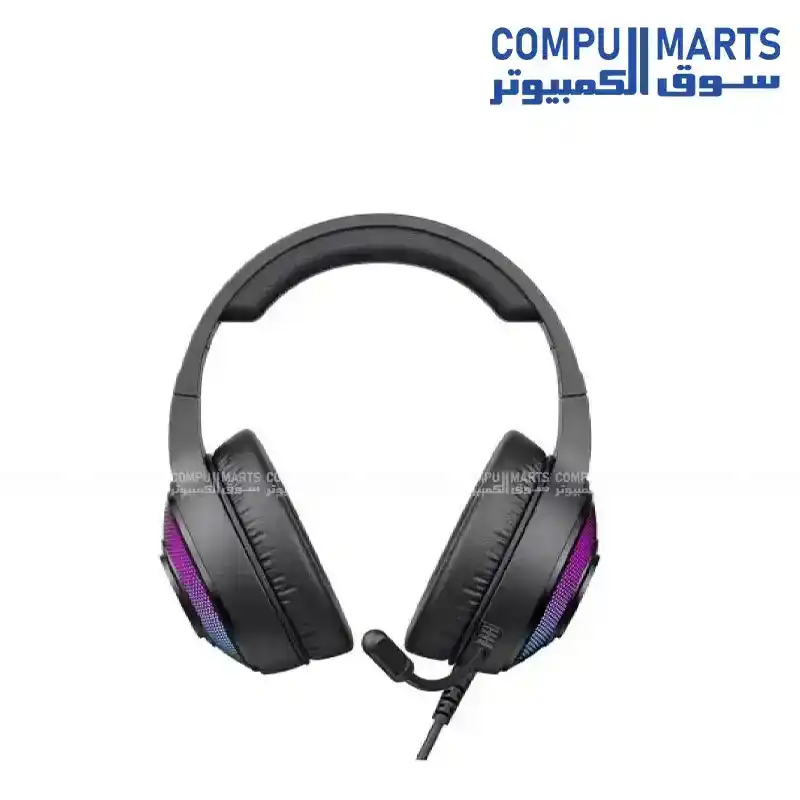 Havit H2042d Stereo Bass 3.5mm RGB Wired Over-Ear Headphones Black for PC, PS4, PS5 and Xbox