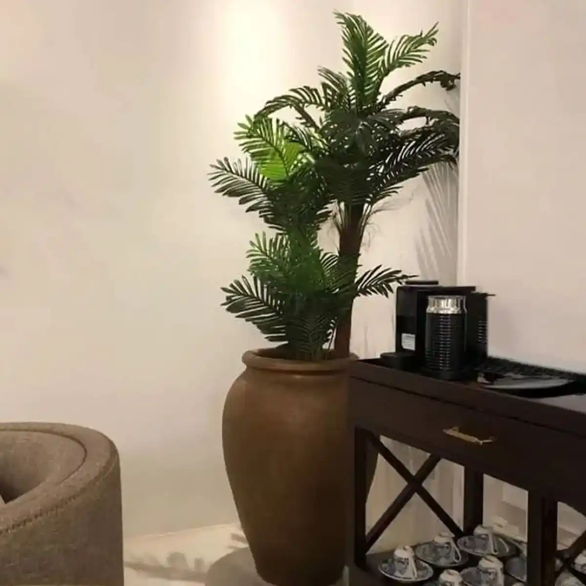 إناء زرع فخار بني - 85×30 سم