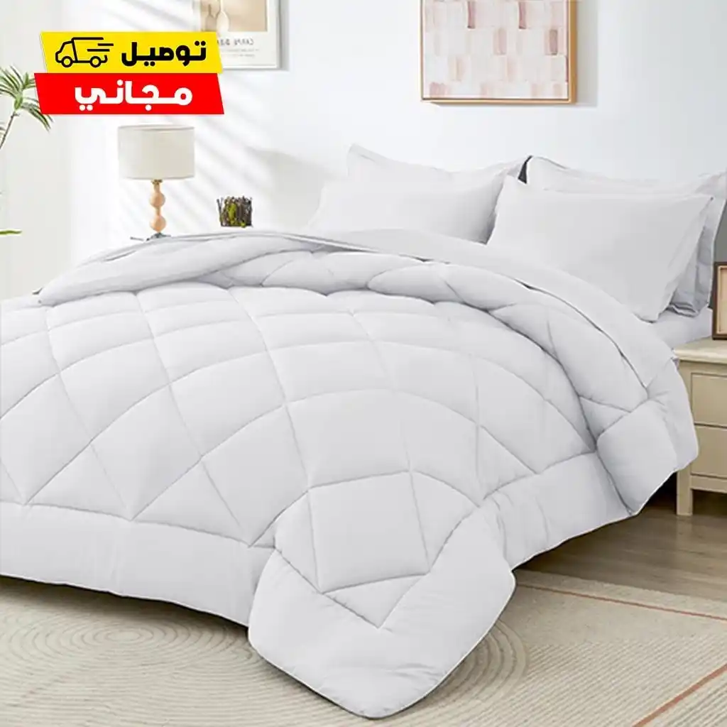 لحاف شتوى فايبر 10×220×240 سم من سنوز - أبيض