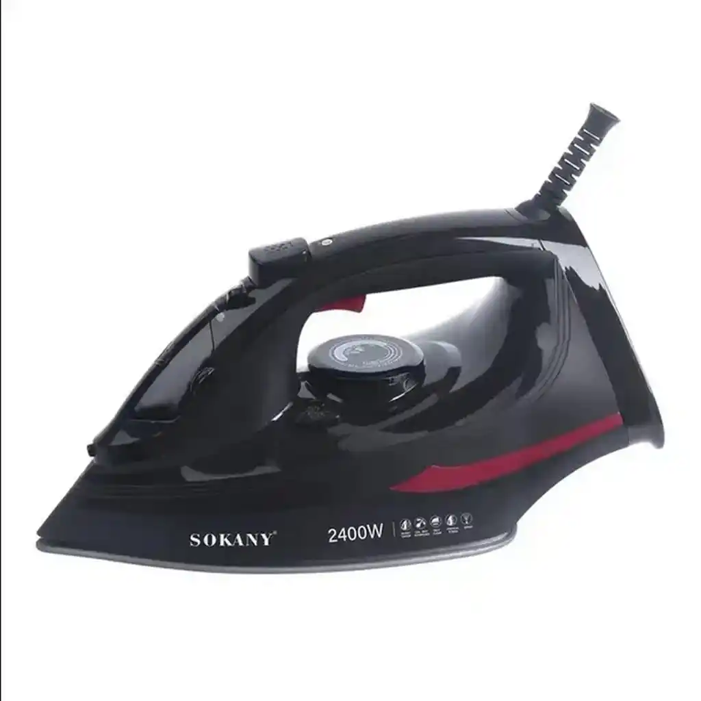 مكواة سيراميك بخار سوكانى 2400 واط جاف بخار  بخاخ 350 مل اسود و احمر - SK-11009