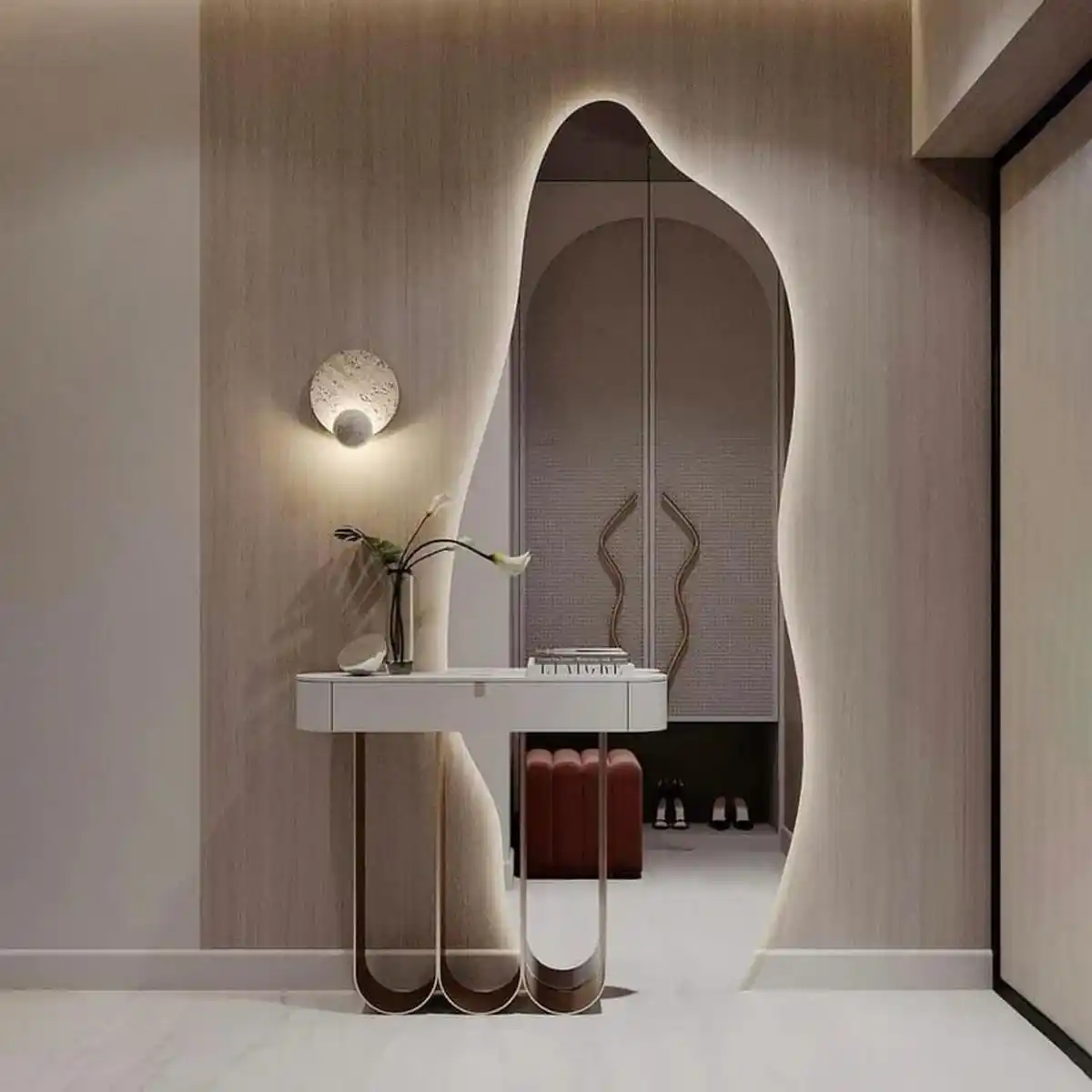 مرايا ليد زجاج جريش شفاف - 150×60 سم