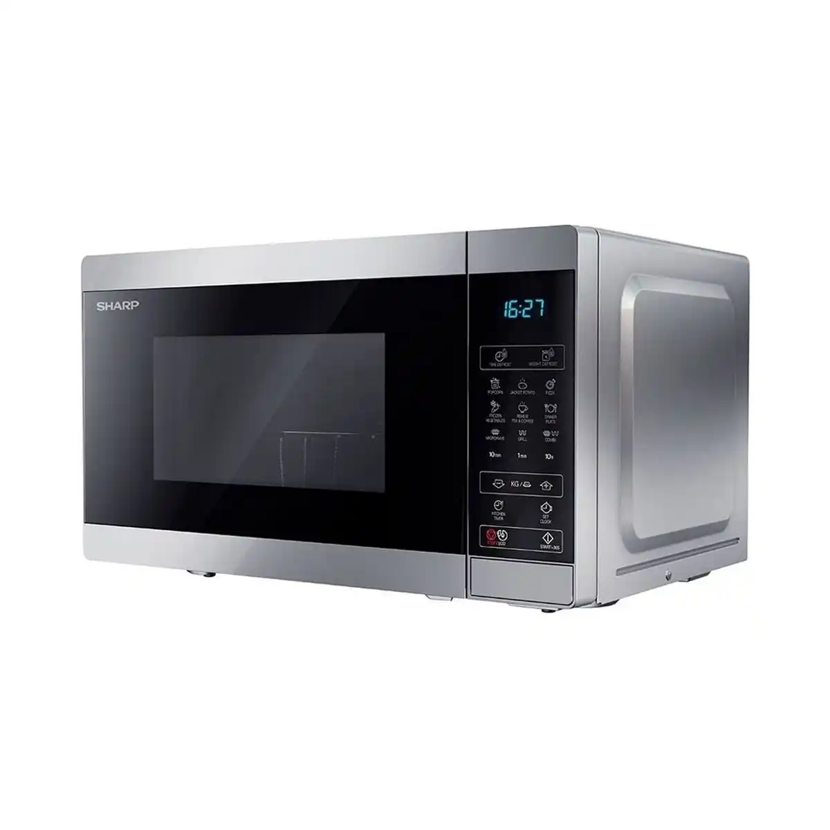 ميكروويف شارب شواية 25 لتر 900 وات 8 قوائم فضي - R-250MGR-SL2
