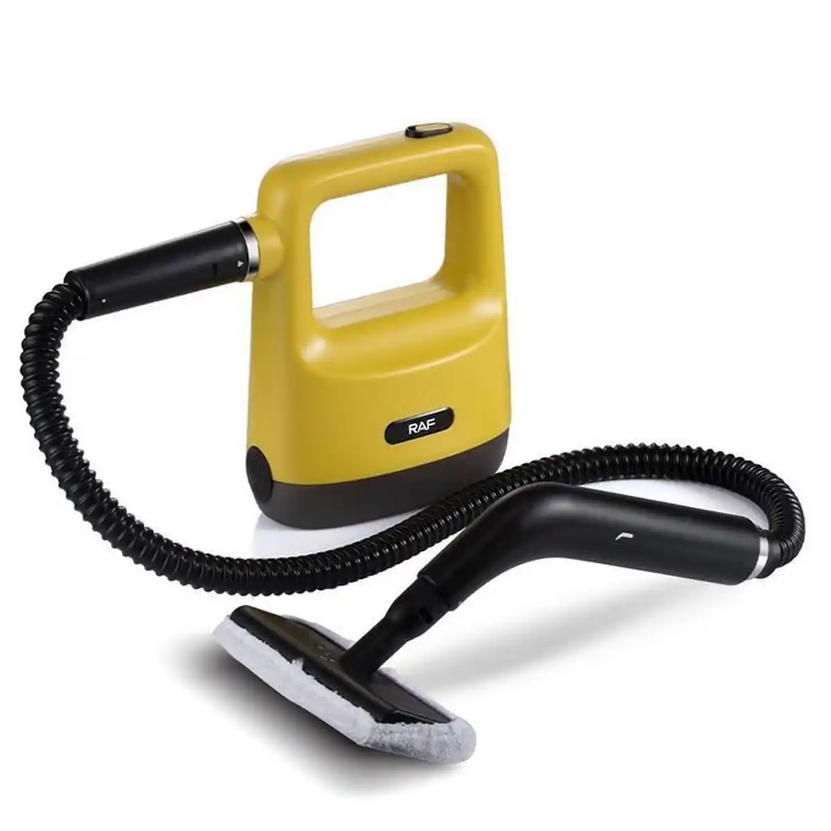 RAF Handheld Steam Cleaner 300 ml 10 Accessories 1350 Watt Yellow and Black - R.1271