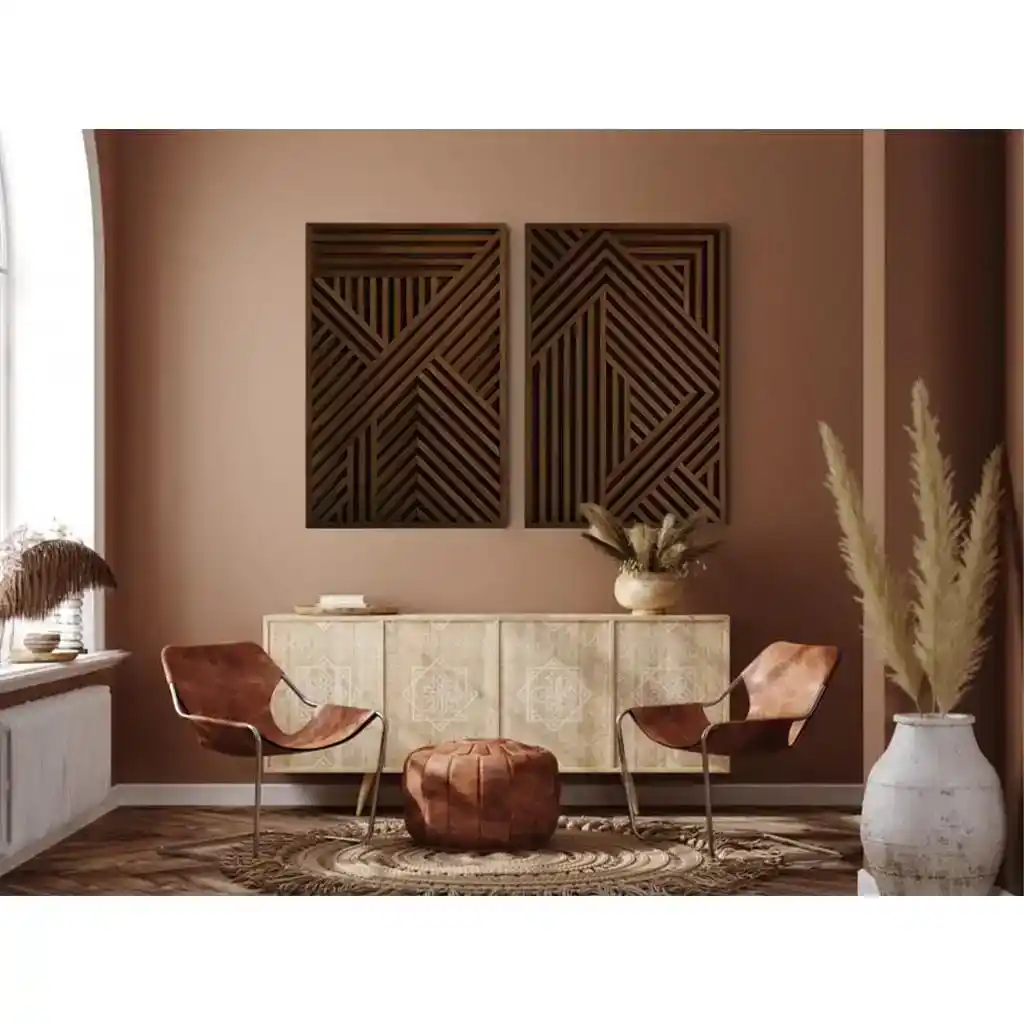 تابلوه 70×100 سم - أسود وبني - LA.RUMB.9