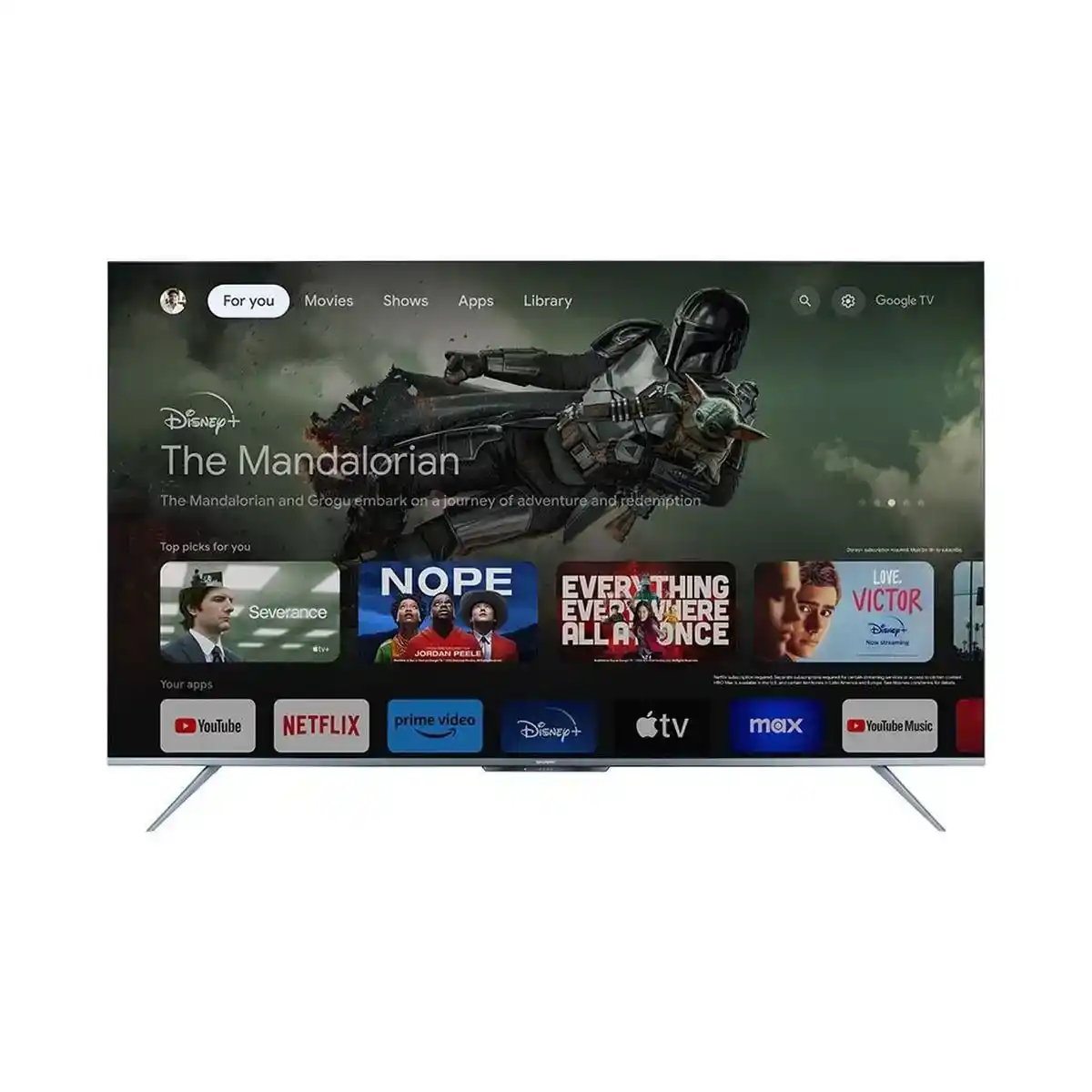 تليفزيون شارب 4K سمارت بدون فريم 50 بوصة ريسيفر داخلي فضي - 4T-C50FL6EX