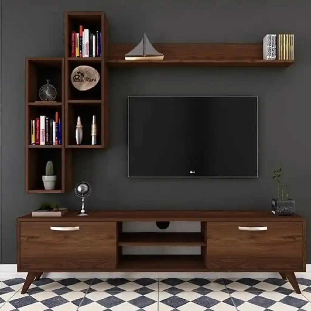 وحدة تلفزيون ام دى اف بني - 50×30×150×33 سم
