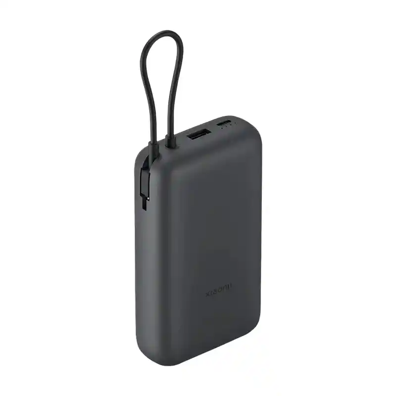 باور بانك شاومي 20000mAh - كابل USB-C مدمج - USB-C وUSB-A