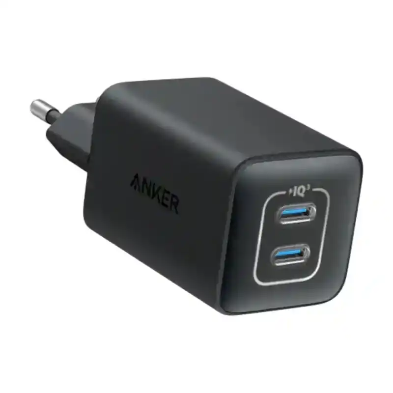 شاحن حائط Anker 523 USB-C بقوة 47 وات – منفذين Nano 3 A2039L11 – أسود