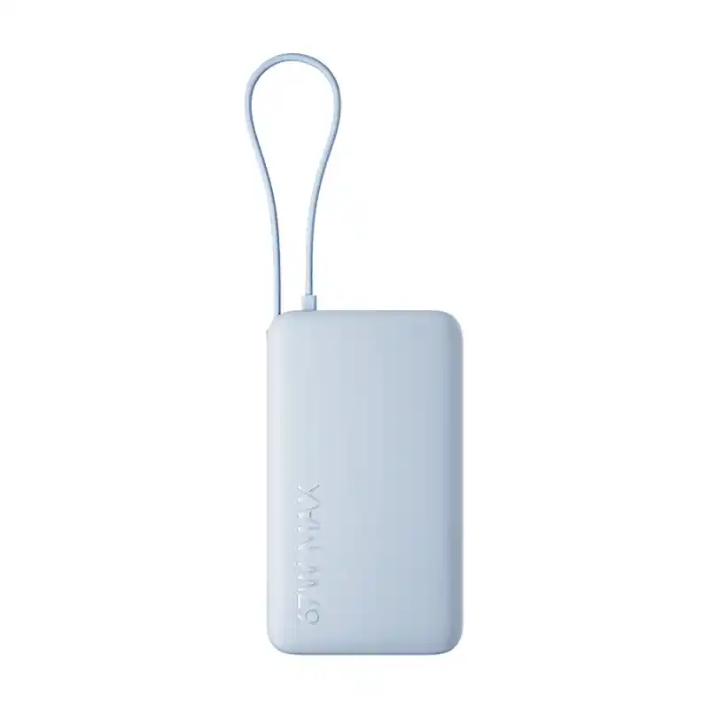 شاومي - باور بانك 10000mAh - قدرة 67 وات - كابل مدمج - أزرق