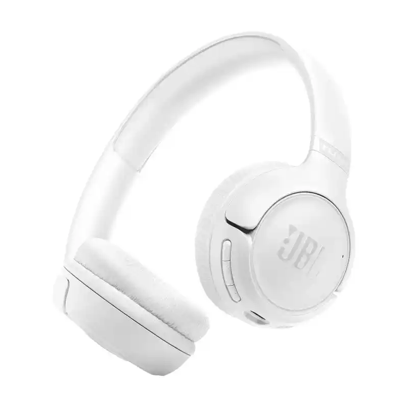 سماعة رأس لاسلكية JBL Tune 530BT فوق الأذن، تدوم حتى 76 ساعة - أبيض