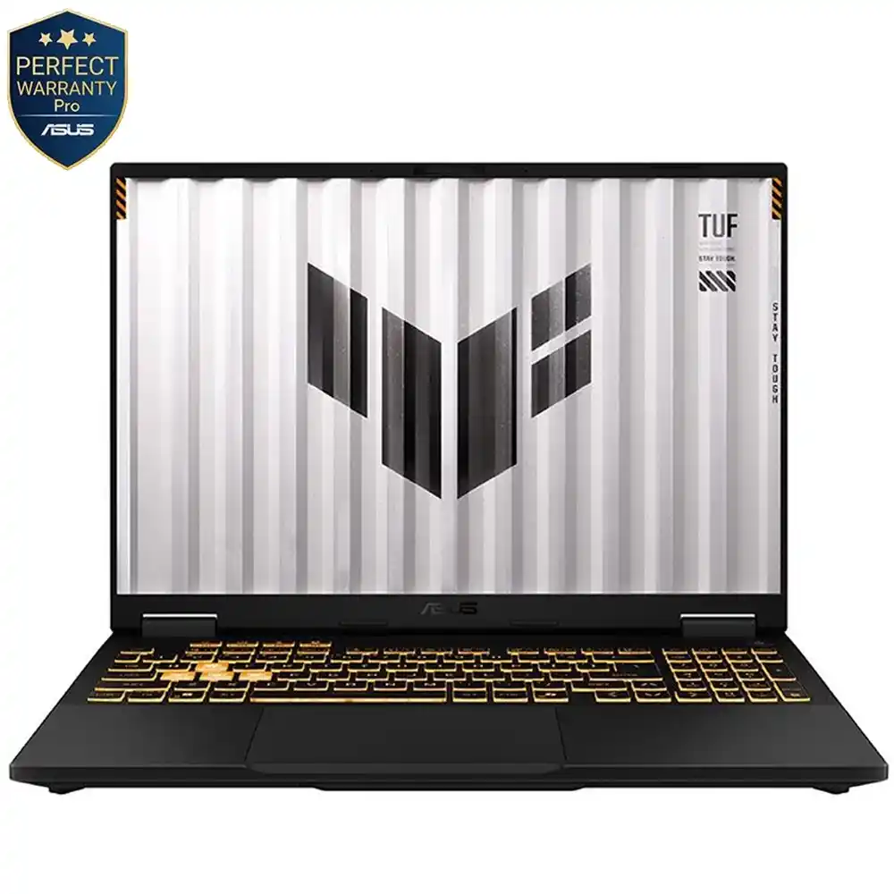 لاب توب اسوس جيمنج TUF F16 FX608JMR-RV057W (انتل كور i7-14650HX - رام 16 جيجابايت - هارد 512 جيجابايت M.2 NVMe - نفيديا 8 جيجابايت RTX 5060 - شاشة 16 بوصة 165 هرتز  FHD+ IPS - ويندوز 11) - رمادي داكن