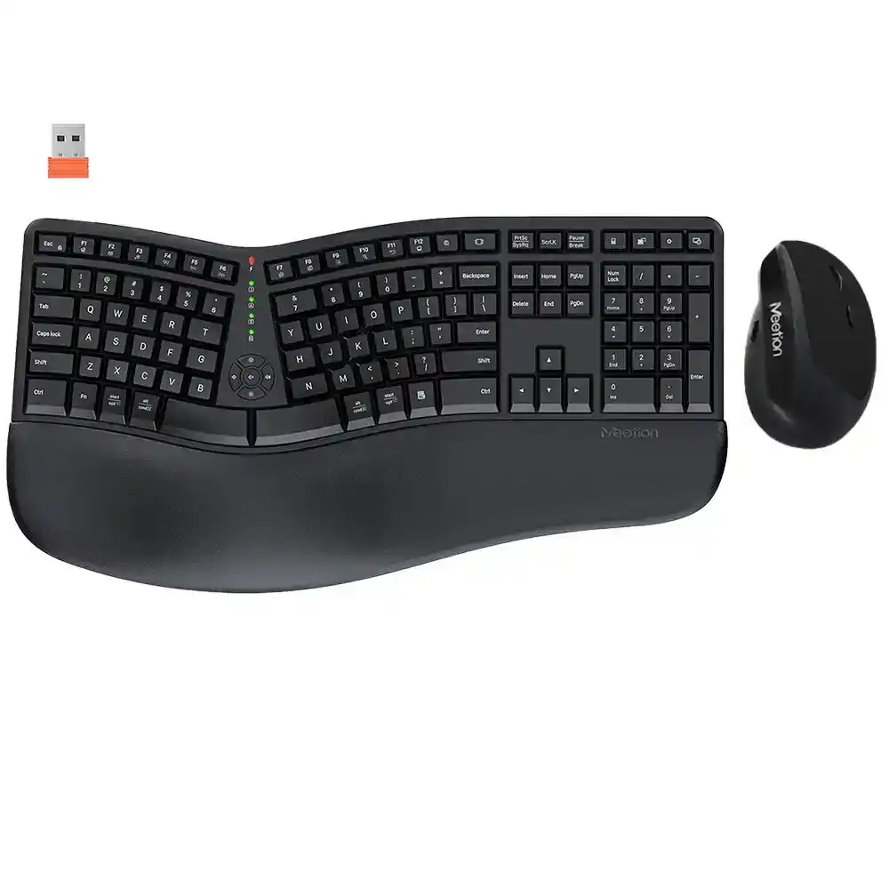 كيبورد + ماوس ميشن لاسلكي قابل للشحن كومبو إنجليزي وعربي Director C Ergonomic