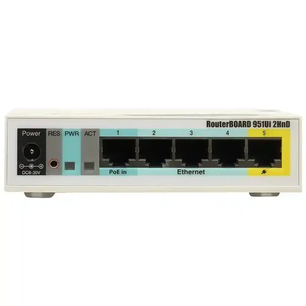راوتر بورد ميكروتيك 5 منافذ 300 ميجابت في الثانية RB951UI-2HND