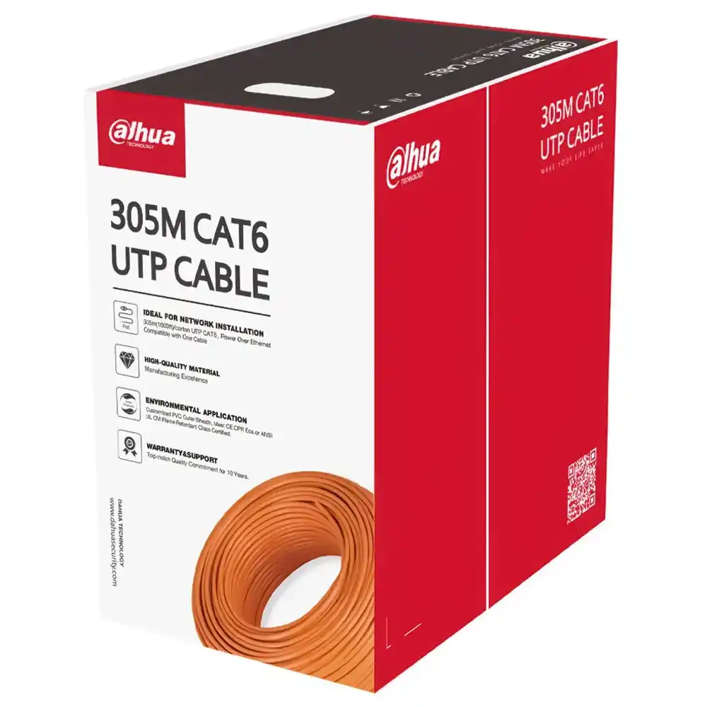 كابل نت وورك داهوا 305 متر DH-PFM922i-6UN-C Cat6 UTP