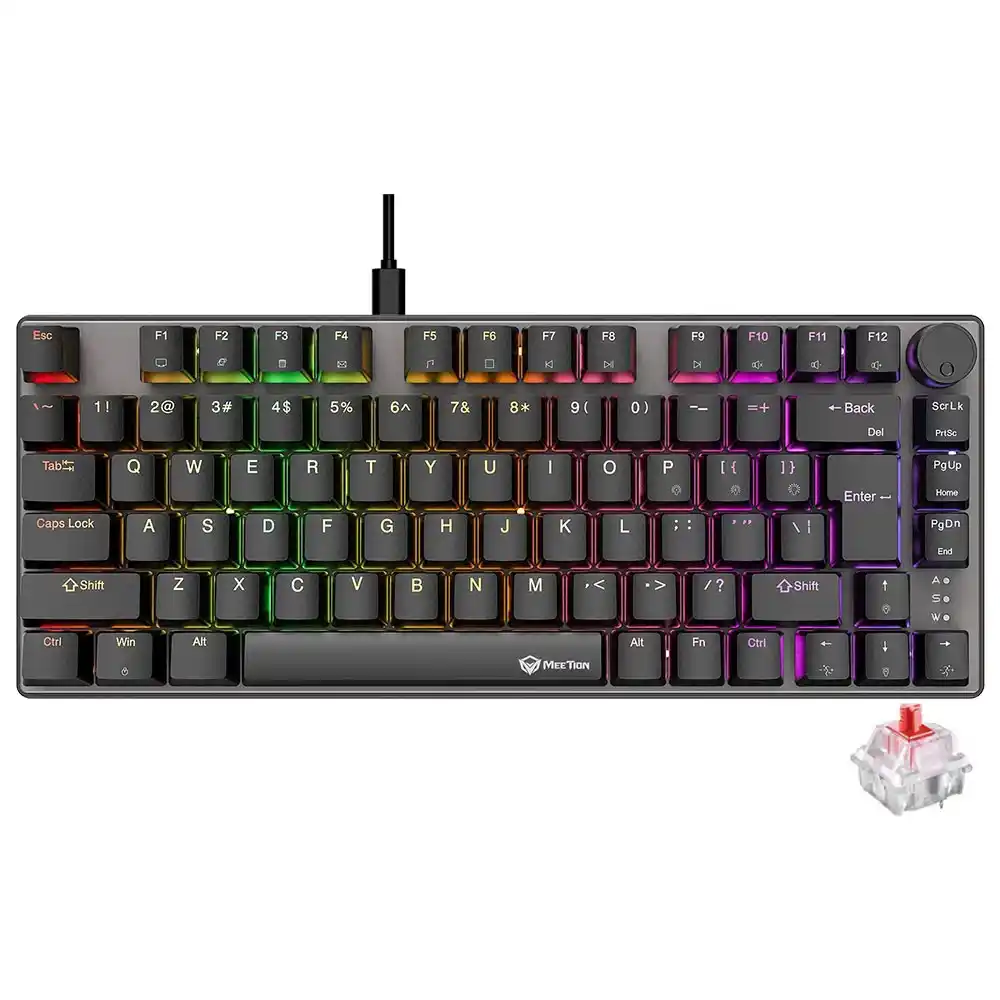 كيبورد ميشن سلكى سويتش أحمر RGB جيمنج إنجليزى وعربي MK006 Pro