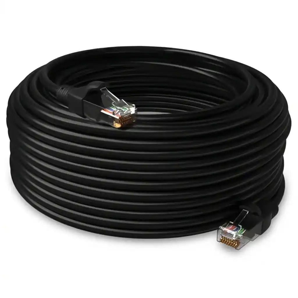 كابل نت وورك 30 متر Cat6 - أسود