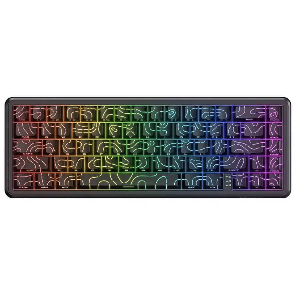 كيبورد اونيكوما سلكى سويتش مغناطيسي RGB جيمنج إنجليزىG67 - أسود