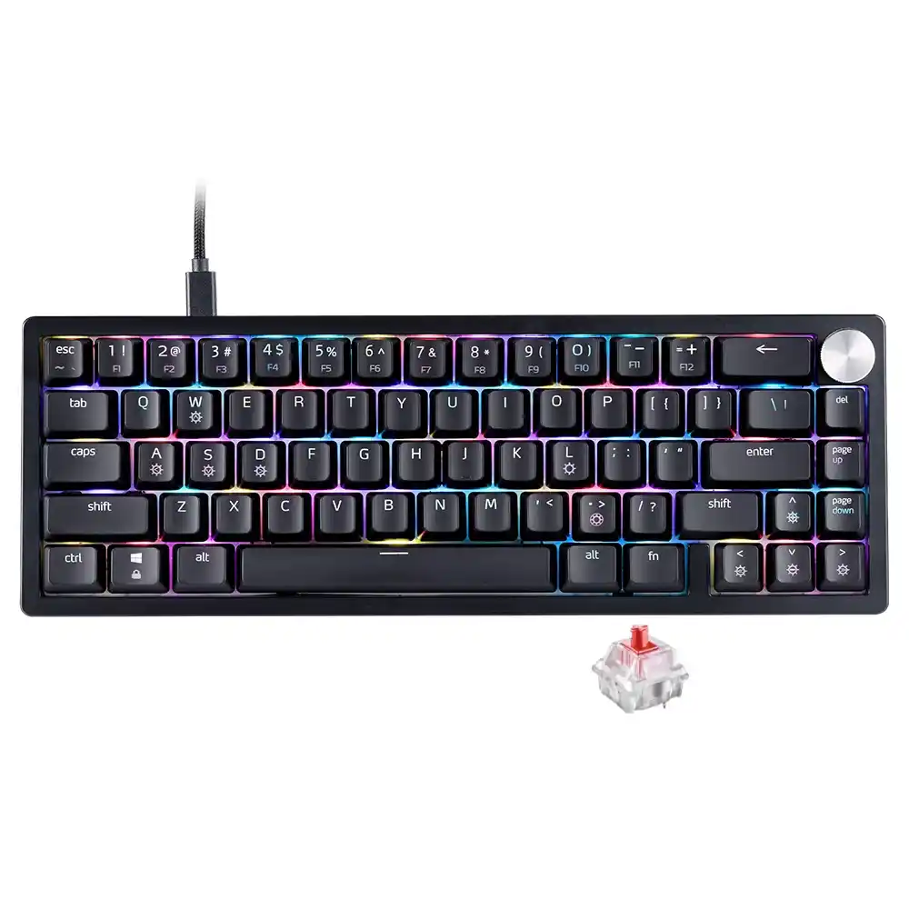 كيبورد إكس بي جي سلكي سويتش أحمر RGB جيمنج إنجليزي SORCERER Mini
