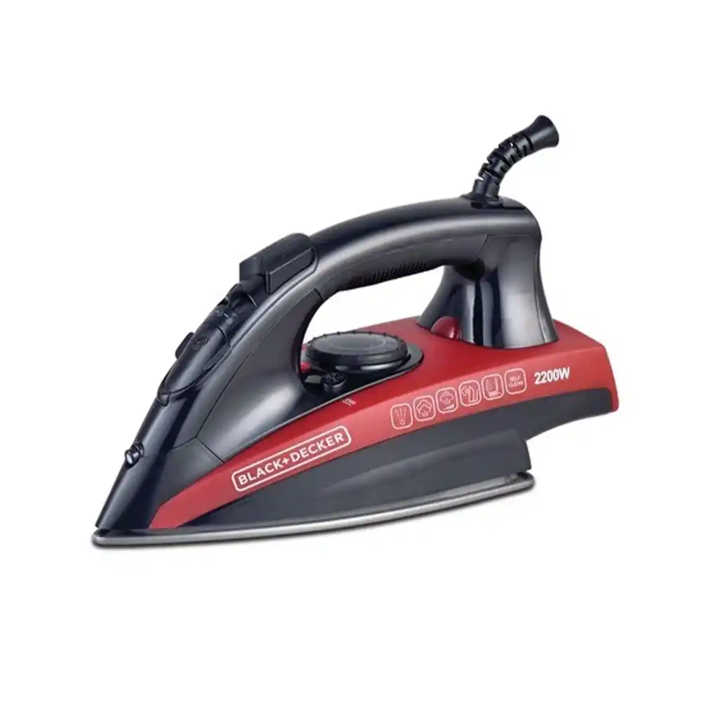 مكواة بخار بأنظمة أمان متقدمة من بلاك اند ديكر - بقوة 2200 واط - اسود - 220 مل - X2200-B5 - مكة ستور