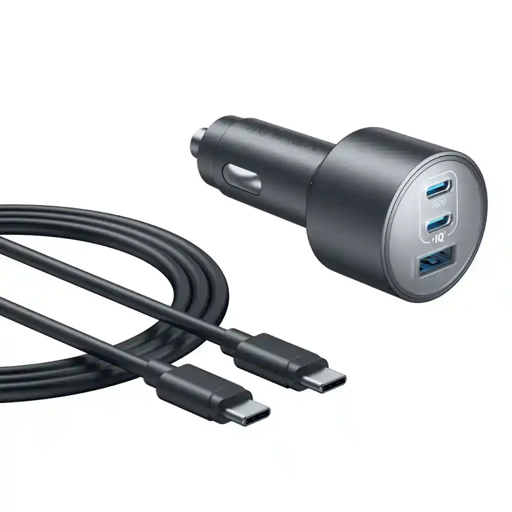 Anker Nano Car Charger 167.5W, 3 Ports with USB-C to USB-C cable