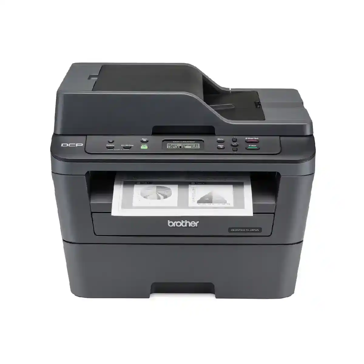 برزر DCP-L2540DW طابعة ليزر أحادية اللون متعددة الوظائف - أسود