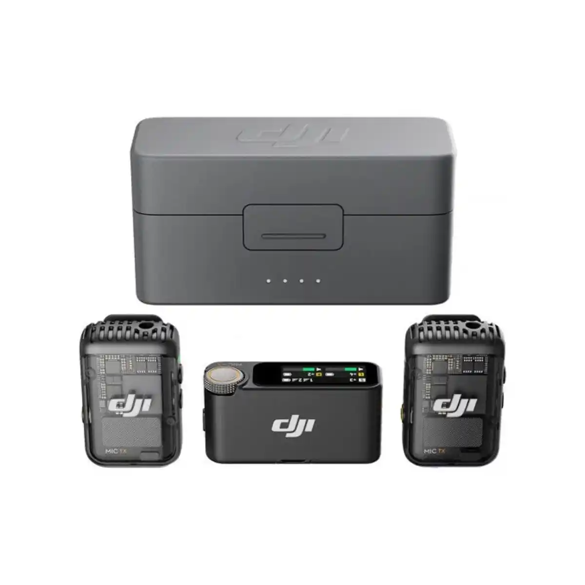 نظام الميكروفون اللاسلكي الرقمي المدمج لشخصين DJI Mic - أسود