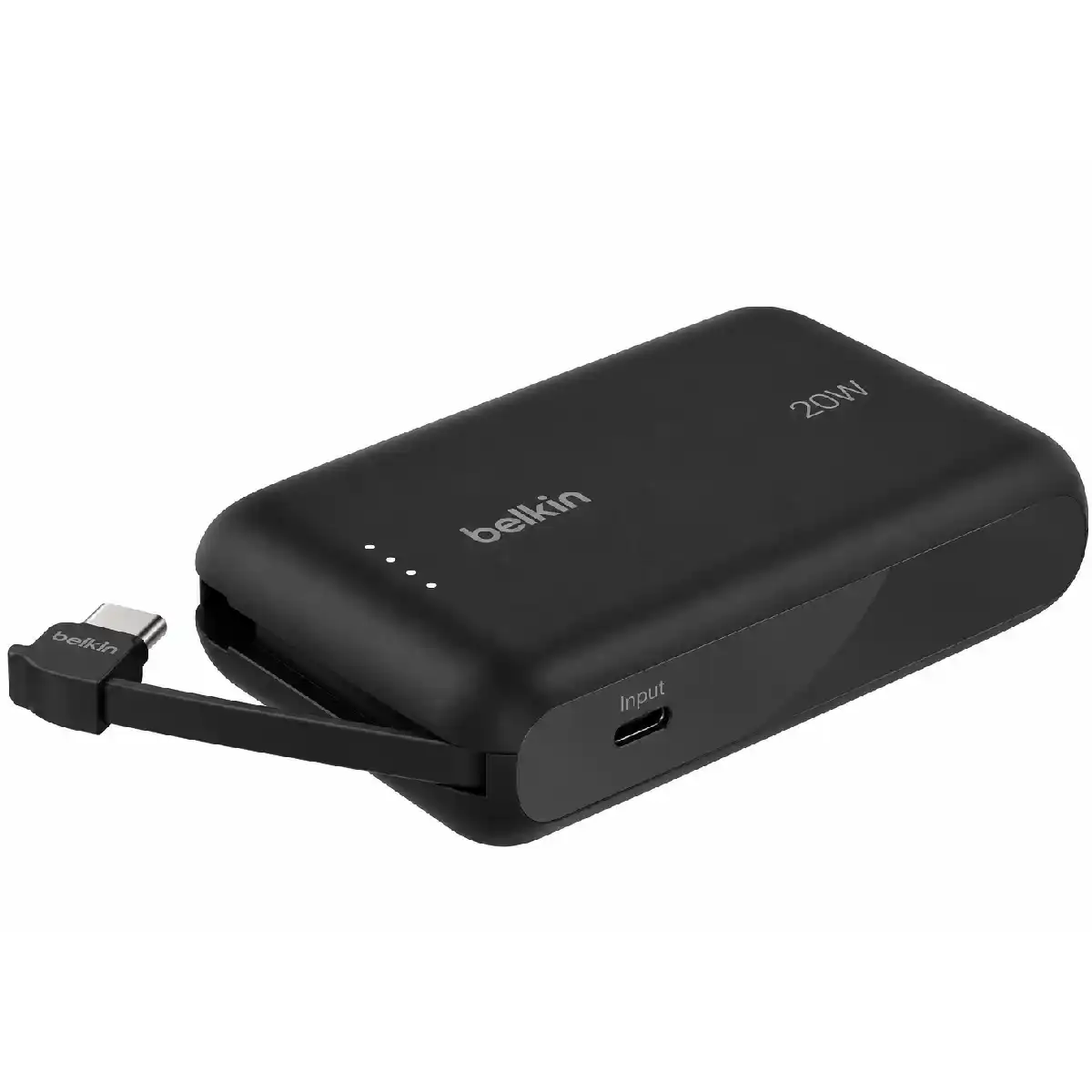بيلكن شاحن متنقل بقدرة 20 واط وسعة 10 آلاف مللي أمبير مع كابل USB-C مدمج