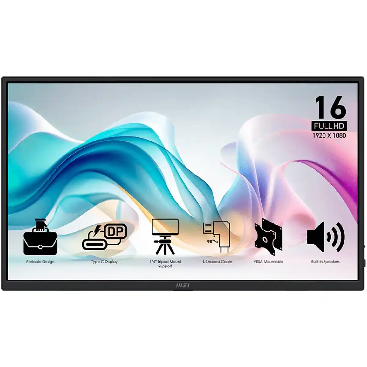 أم سي أي PRO MP165 E6 شاشة محمولة مقاس 15.6 بوصة FHD IPS بتردد 60 هرتز، بمنافذ USB-C مزدوجة وHDMI 2.0b، وشاشة مضادة للتوهج - أسود