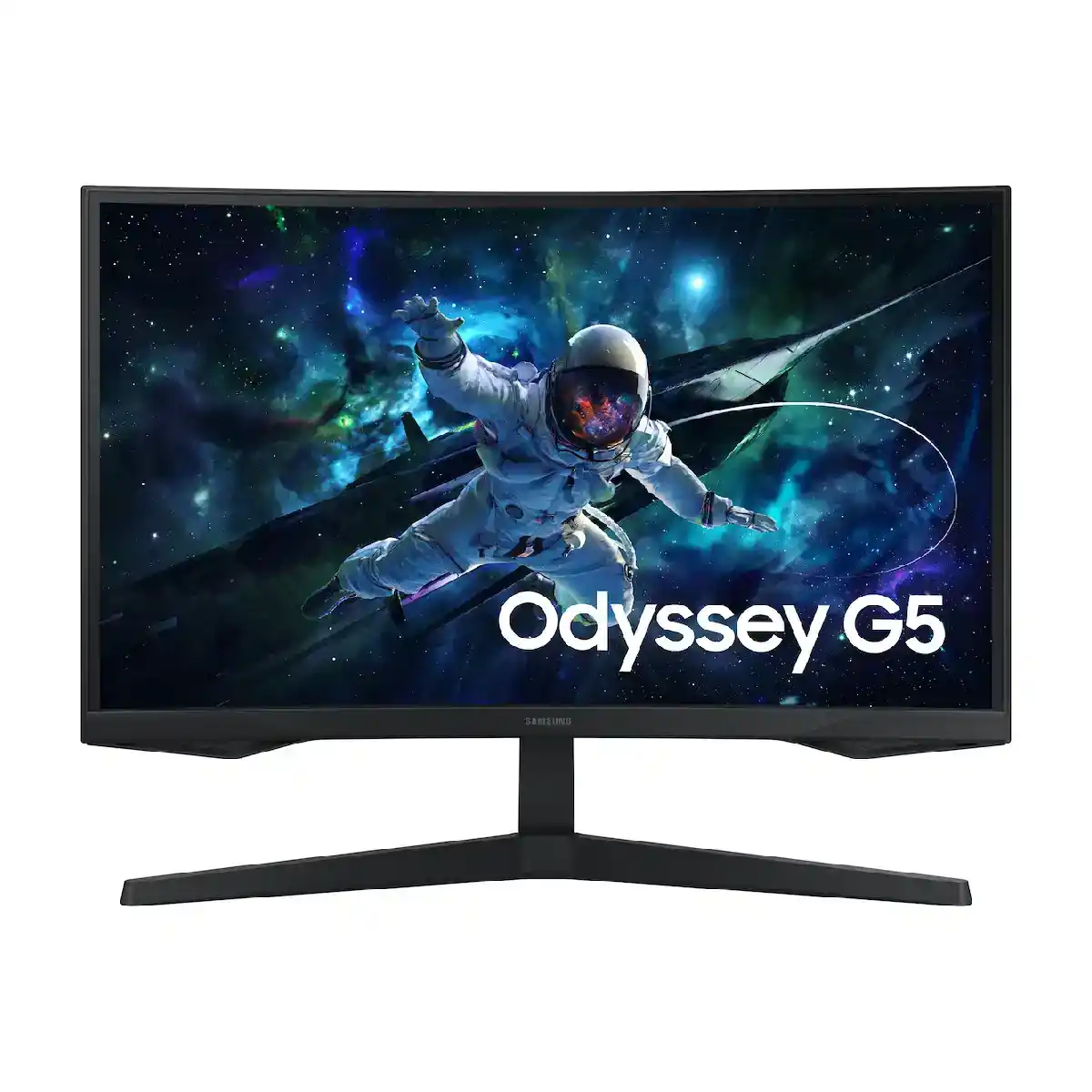 سامسونج أوديسي شاشة ألعاب منحنية G5 G55C مقاس 27 بوصة بدقة QHD ومعدل تحديث 165 هرتز - أسود