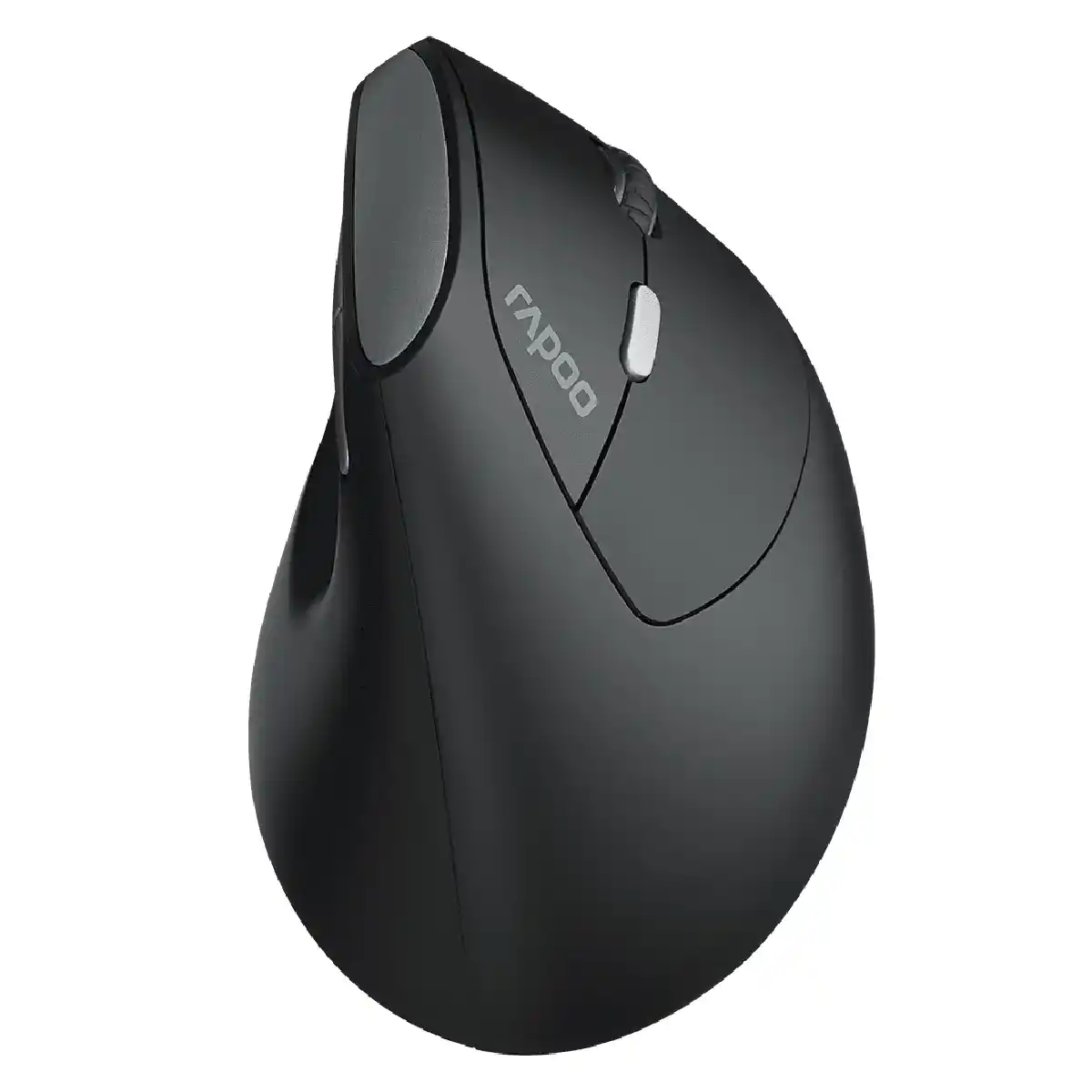 ماوس عمودي مريح صامت لاسلكي Rapoo EV250 - أسود