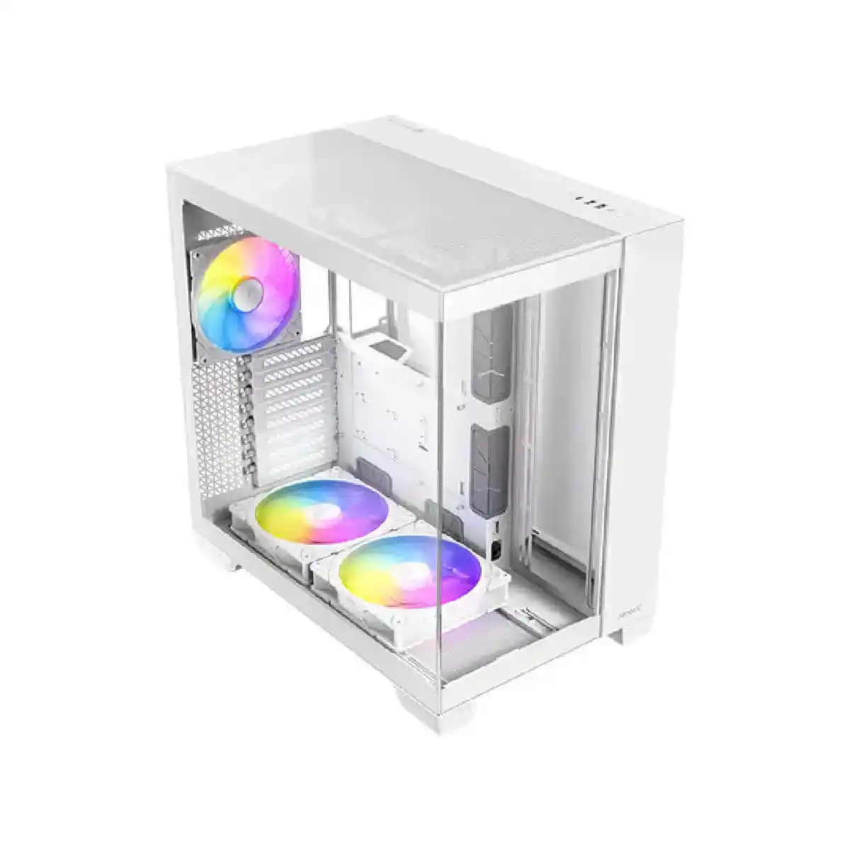 انتيك مروحة C8 ARGB، مروحتان TQR 160 مم ومروحة TQ 140 مم ARGB PWM متضمنتان، تصميم ذو غرفتين - أبيض
