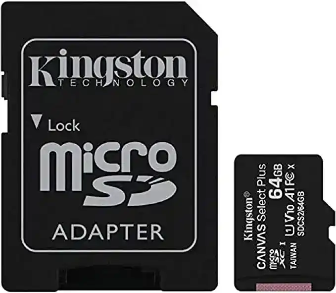 بطاقة ذاكرة micSDXC كينج ستون، 64 جيجابايت، ايه دي بي، SDCS2 - اسود