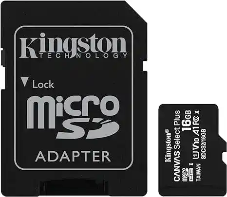 كارت ميموري كينغستون، 16 جيجا بايت، SDCS2/16GB - اسود