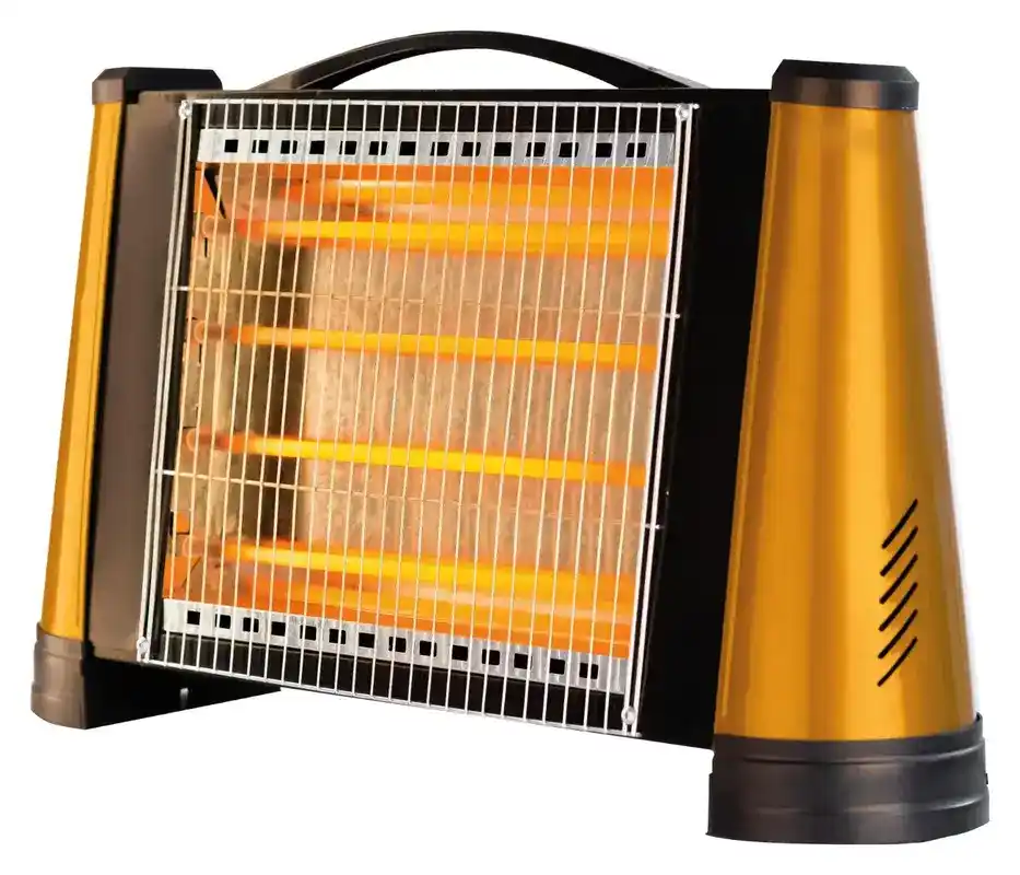 دفاية كهربائية ايرون ماكس برو ، 1600 وات، 4 شمعات، AR-301Q- اسود ذهبي